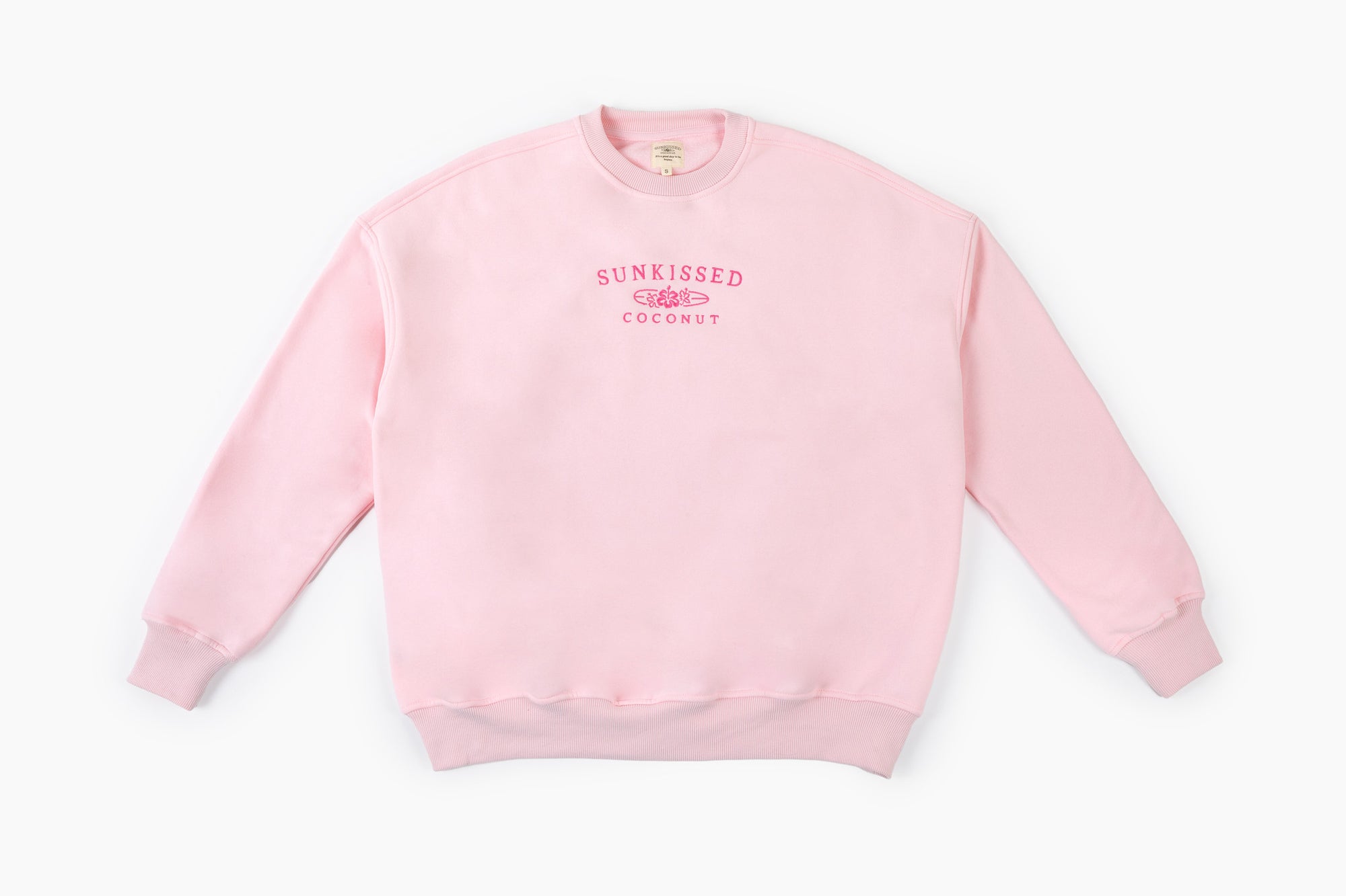 Tana Light Pink Embroider Sunkissedcoconut Sweatshirt