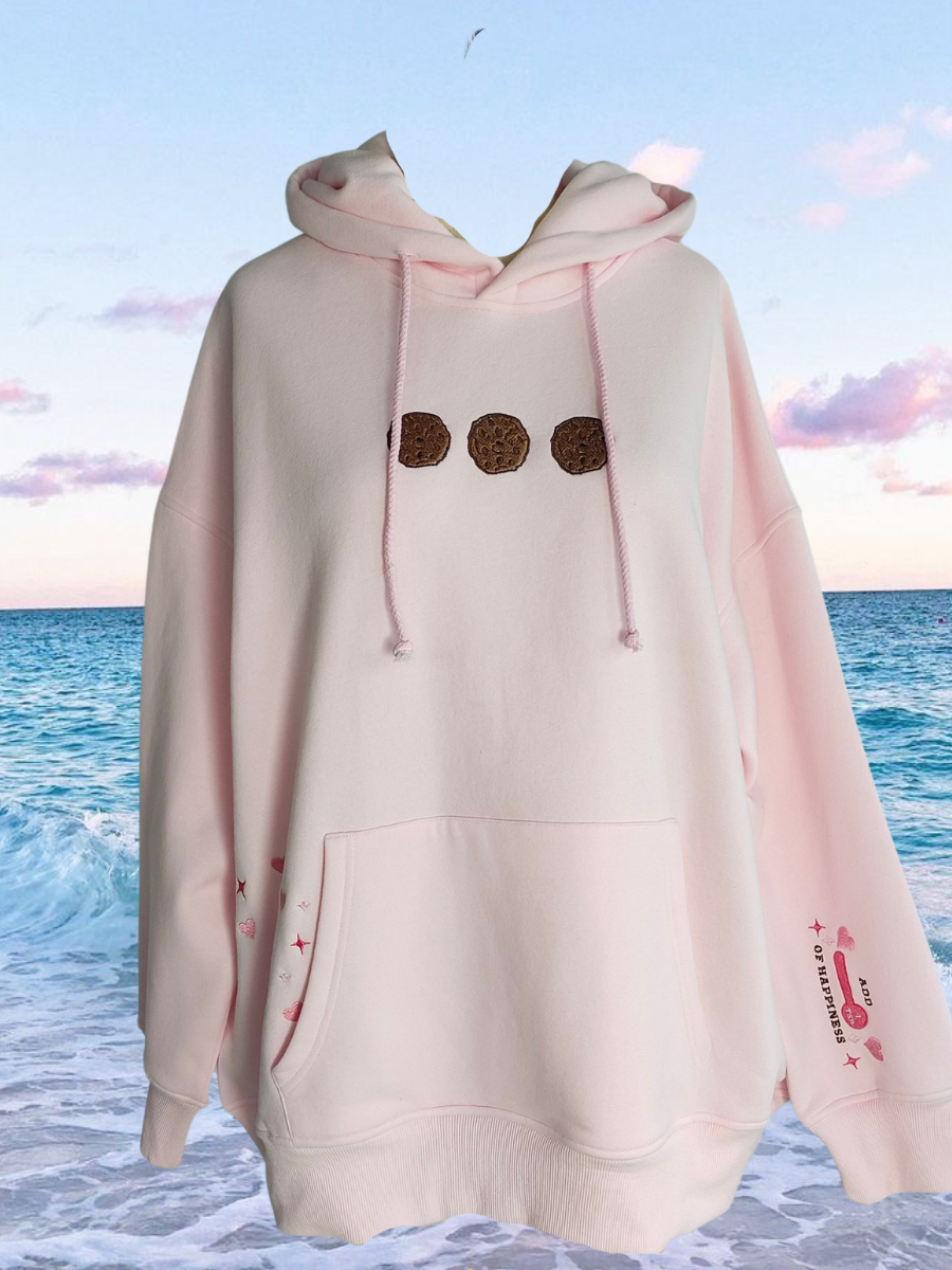 Light Pink Chocolate Chip Cookie Recipe Embroider Hoodie