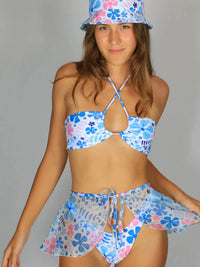 Flower Craze Cola Bikini Top - Sunkissedcoconut
