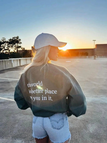 Sunkissed Coconut The World Is A Better Place Sweatshirt