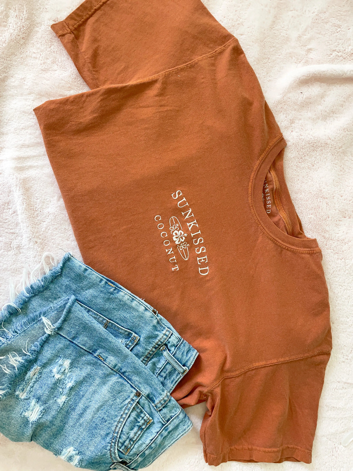 BURNT ORANGE SUNKISSEDCOCONUT TEE - Sunkissedcoconut