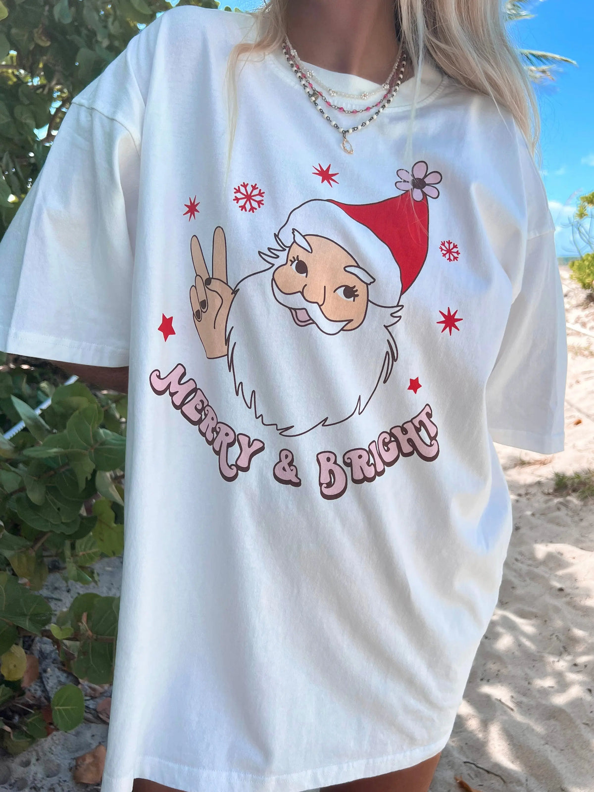 Heavyweight Santa Christmas Tee - Sunkissedcoconut