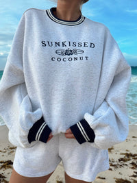 PREPPY CREW SWEATSHIRT - Sunkissedcoconut