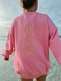 SURFBOARD CREW SWEATSHIRT - Sunkissedcoconut
