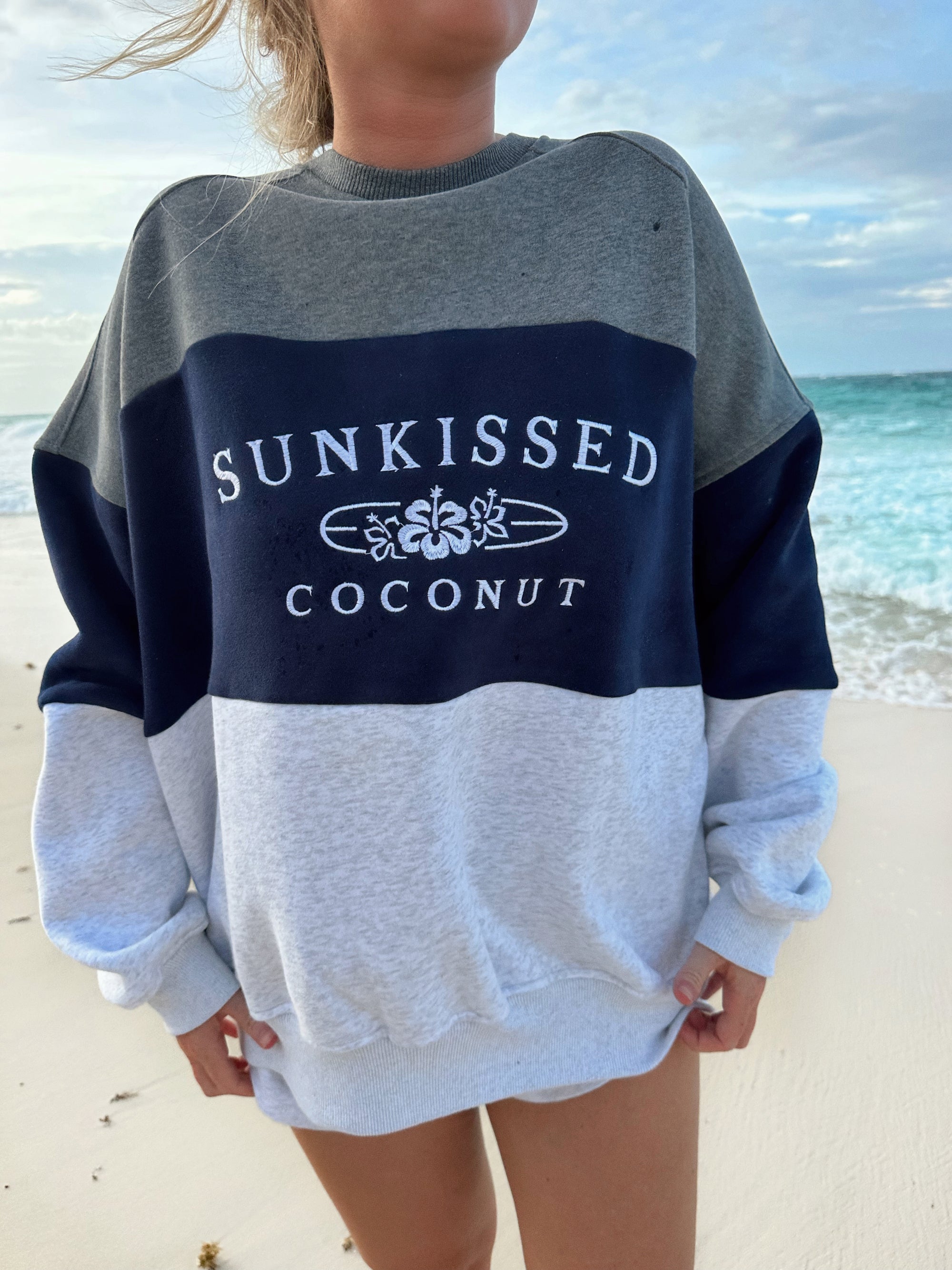 PREPPY CREW SWEATSHIRT - Sunkissedcoconut