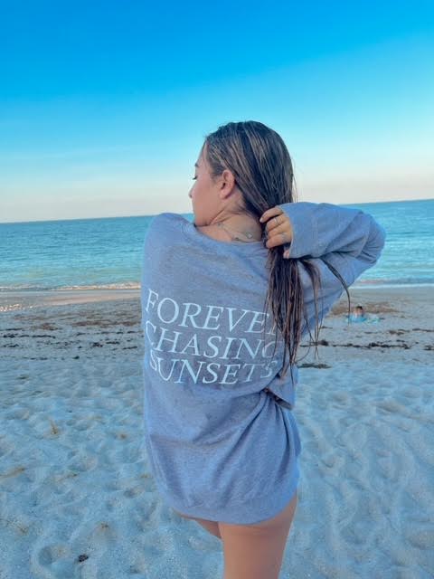 Forever Chasing Sunsets Graphic Sweatshirt - Sunkissedcoconut