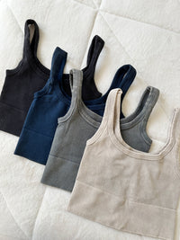 NEUTRAL EVERYDAY SEAMLESS TANKTOPS - Sunkissedcoconut