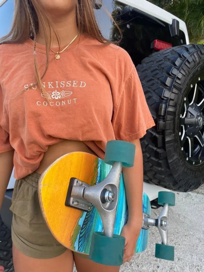 BURNT ORANGE SUNKISSEDCOCONUT TEE - Sunkissedcoconut