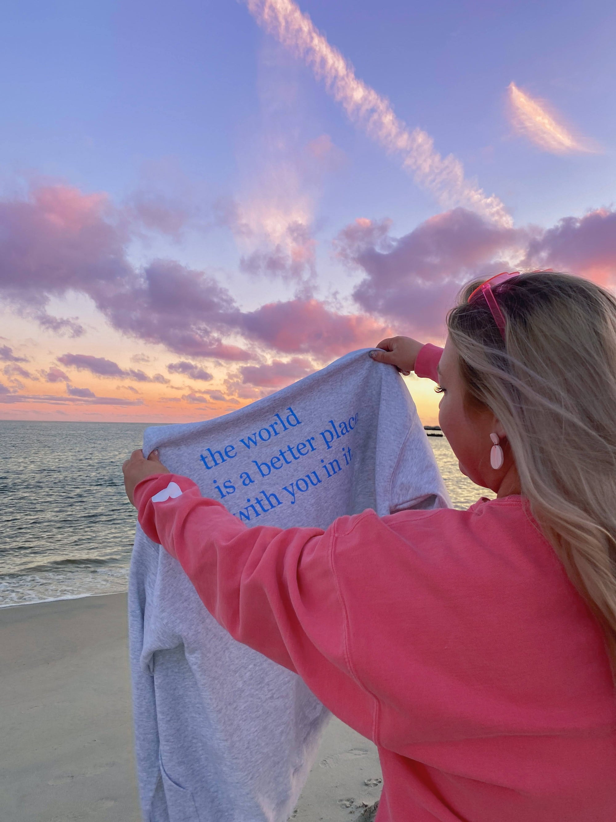 The World Is A Better Place With You In It Zip Up Hoodie - Sunkissedcoconut