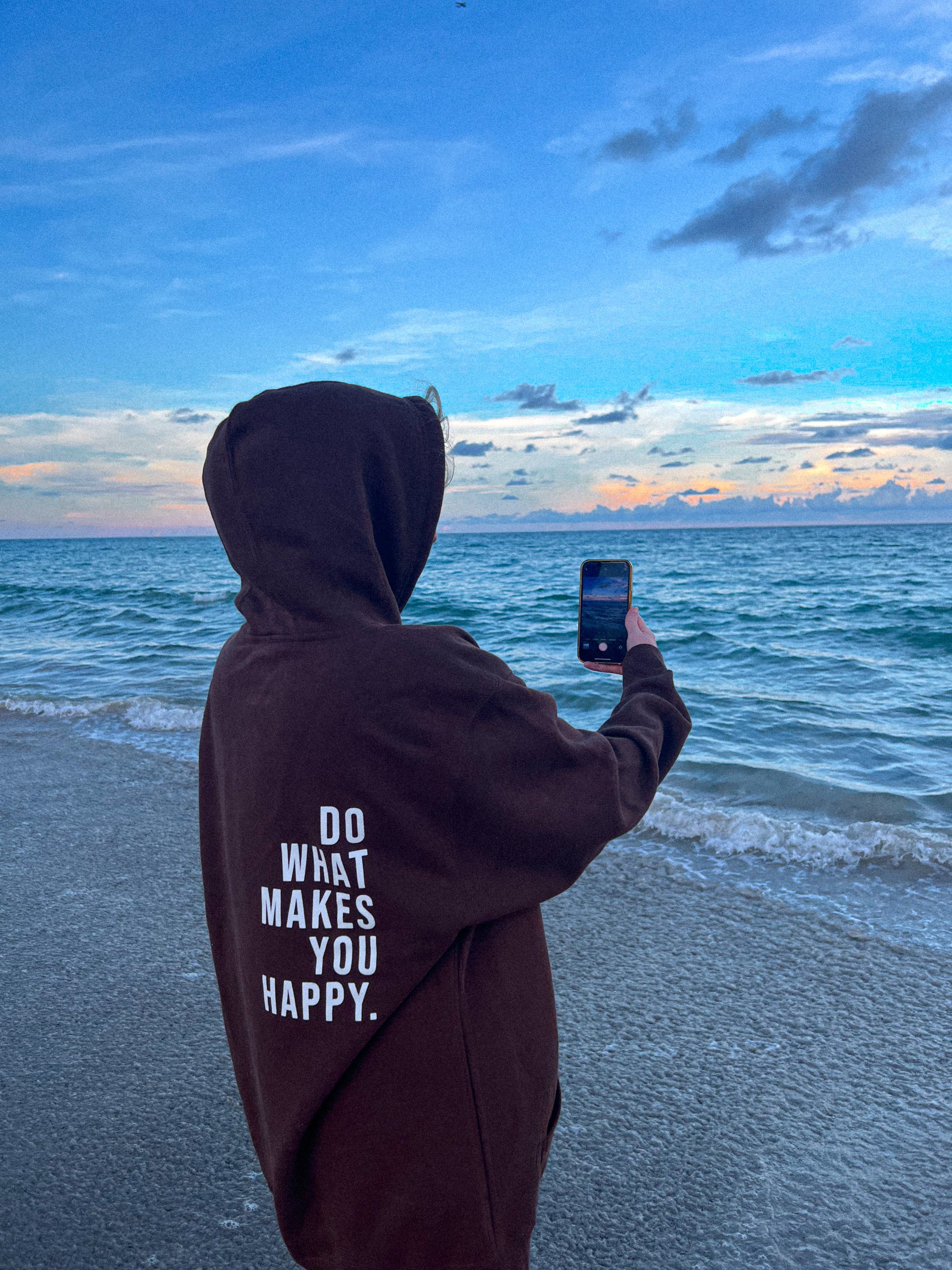 Do What Makes You Happy Chocolate Hoodie - Sunkissedcoconut