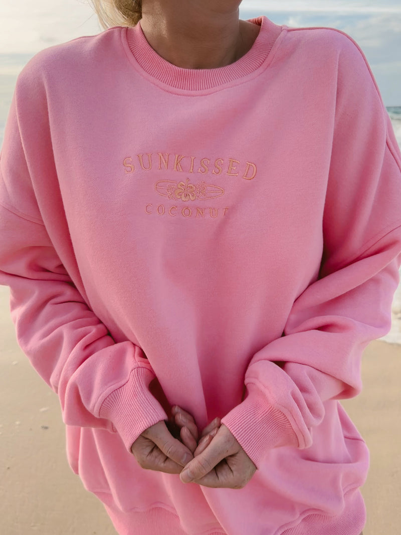 SURFBOARD CREW SWEATSHIRT - Sunkissedcoconut