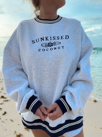 PREPPY CREW SWEATSHIRT - Sunkissedcoconut