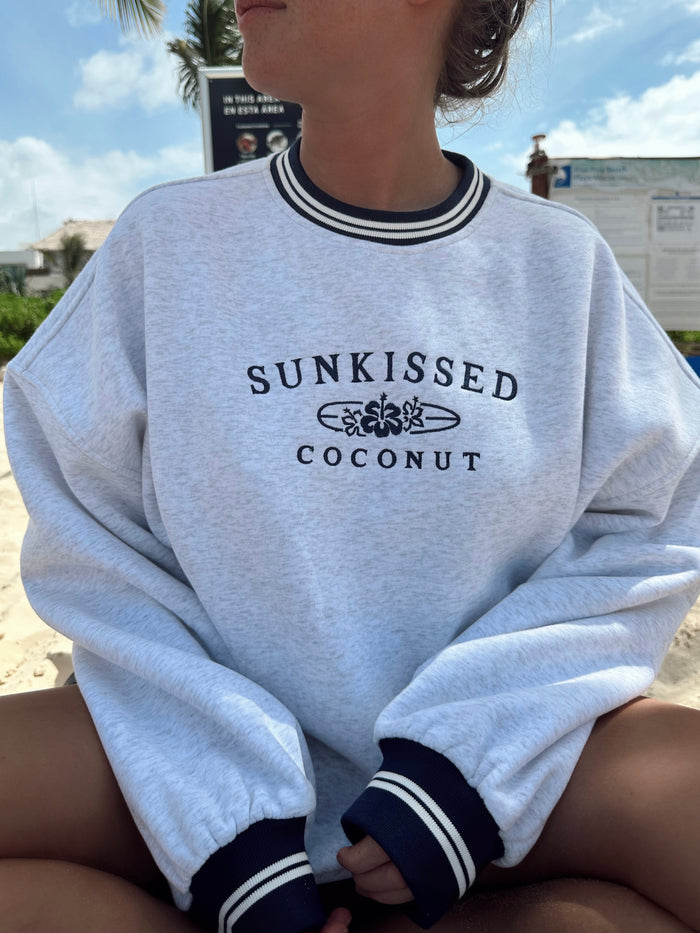 PREPPY CREW SWEATSHIRT - Sunkissedcoconut