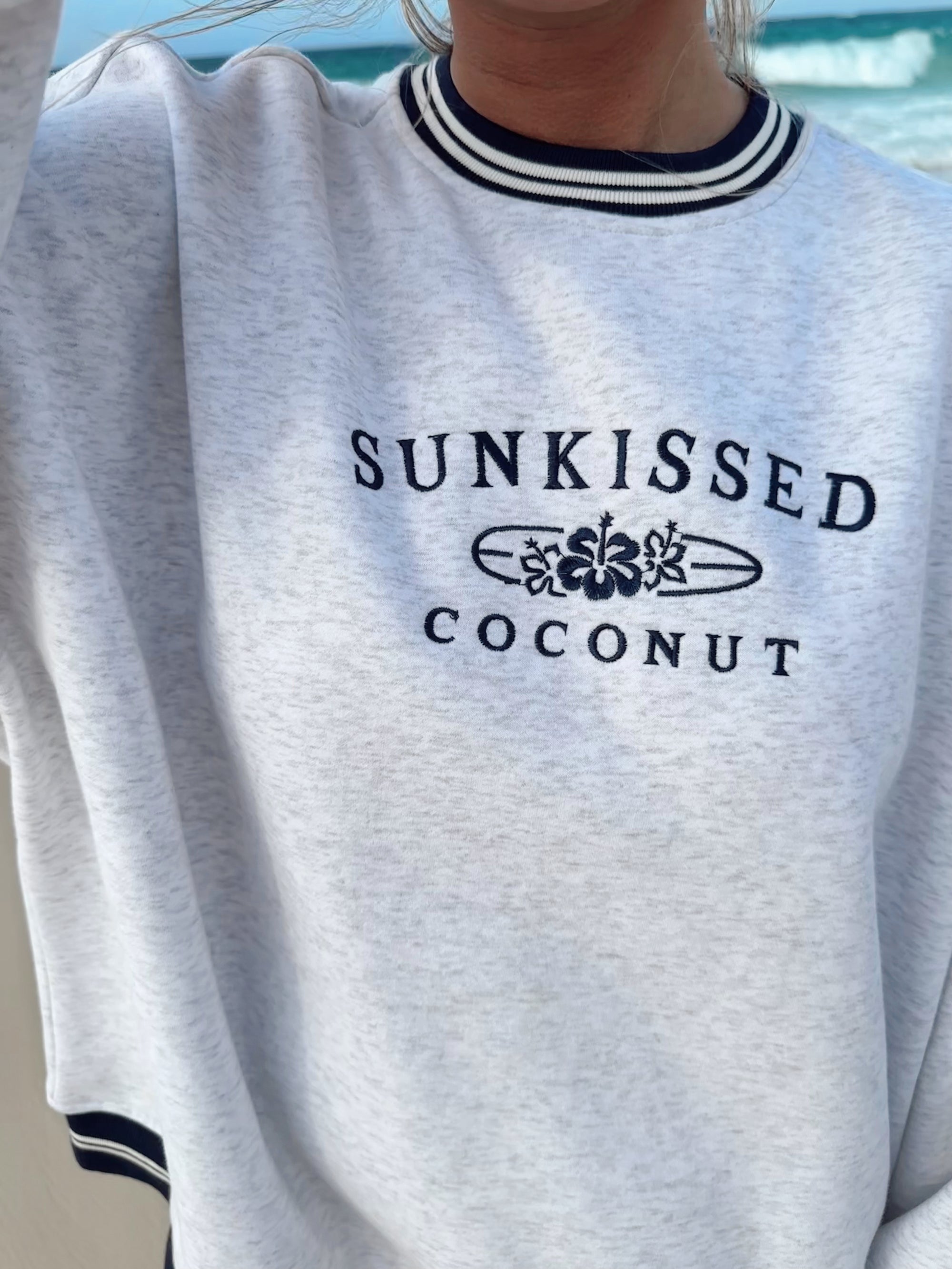 PREPPY CREW SWEATSHIRT - Sunkissedcoconut