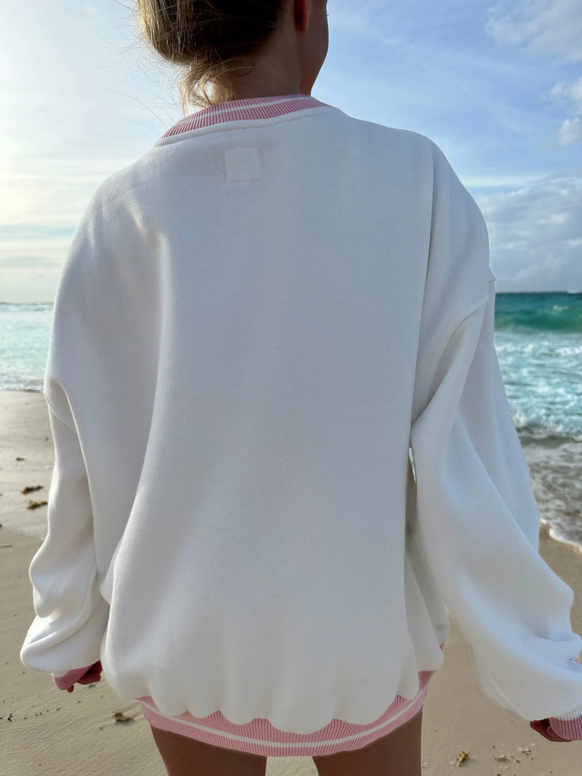 pink logo crewneck main image 1