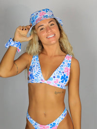 Flower Craze Razz Bikini Top - Sunkissedcoconut