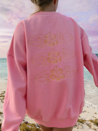 SURFBOARD CREW SWEATSHIRT - Sunkissedcoconut