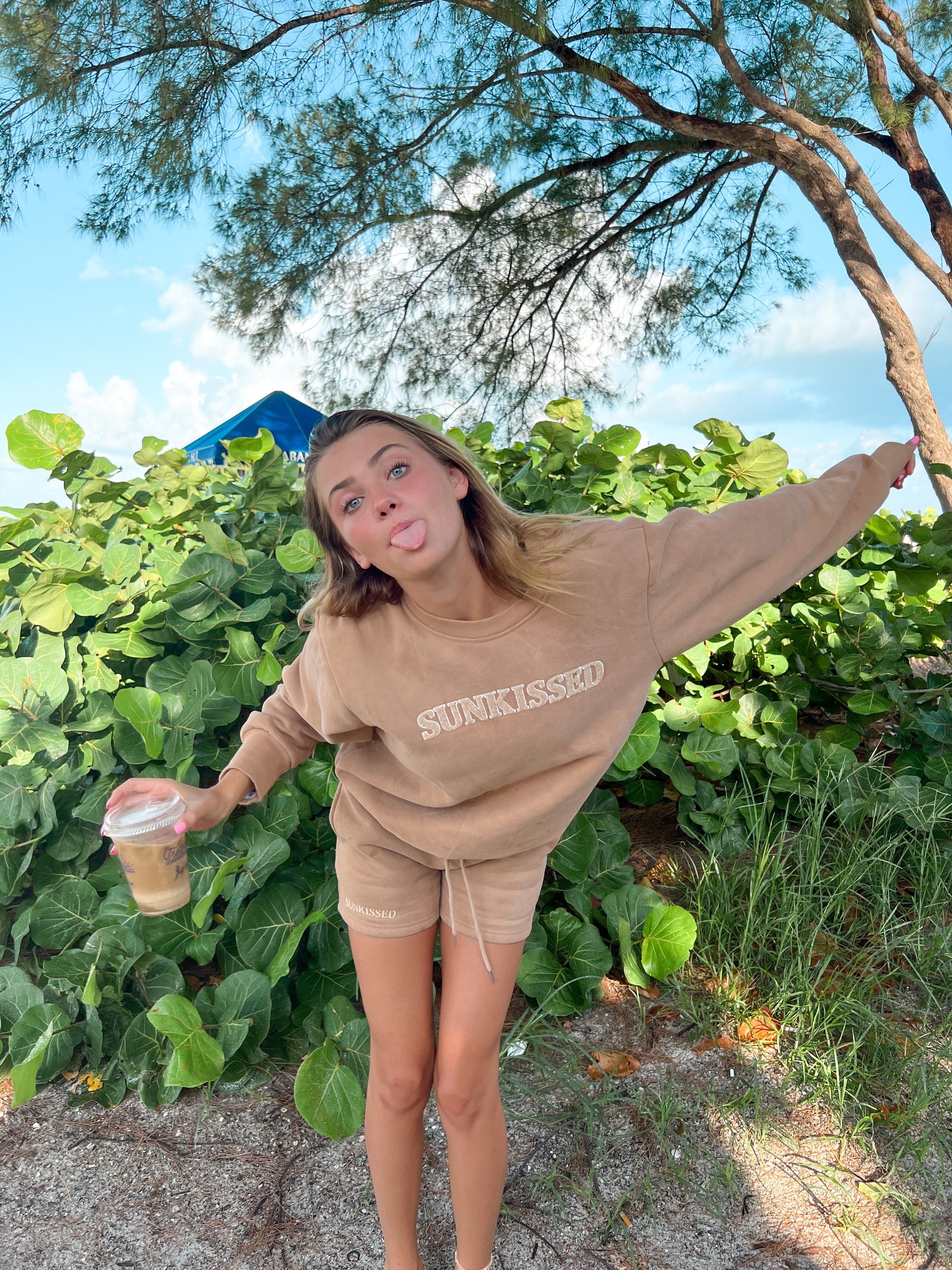 Chill Out Lounge Sweatshirt Brown - Sunkissedcoconut
