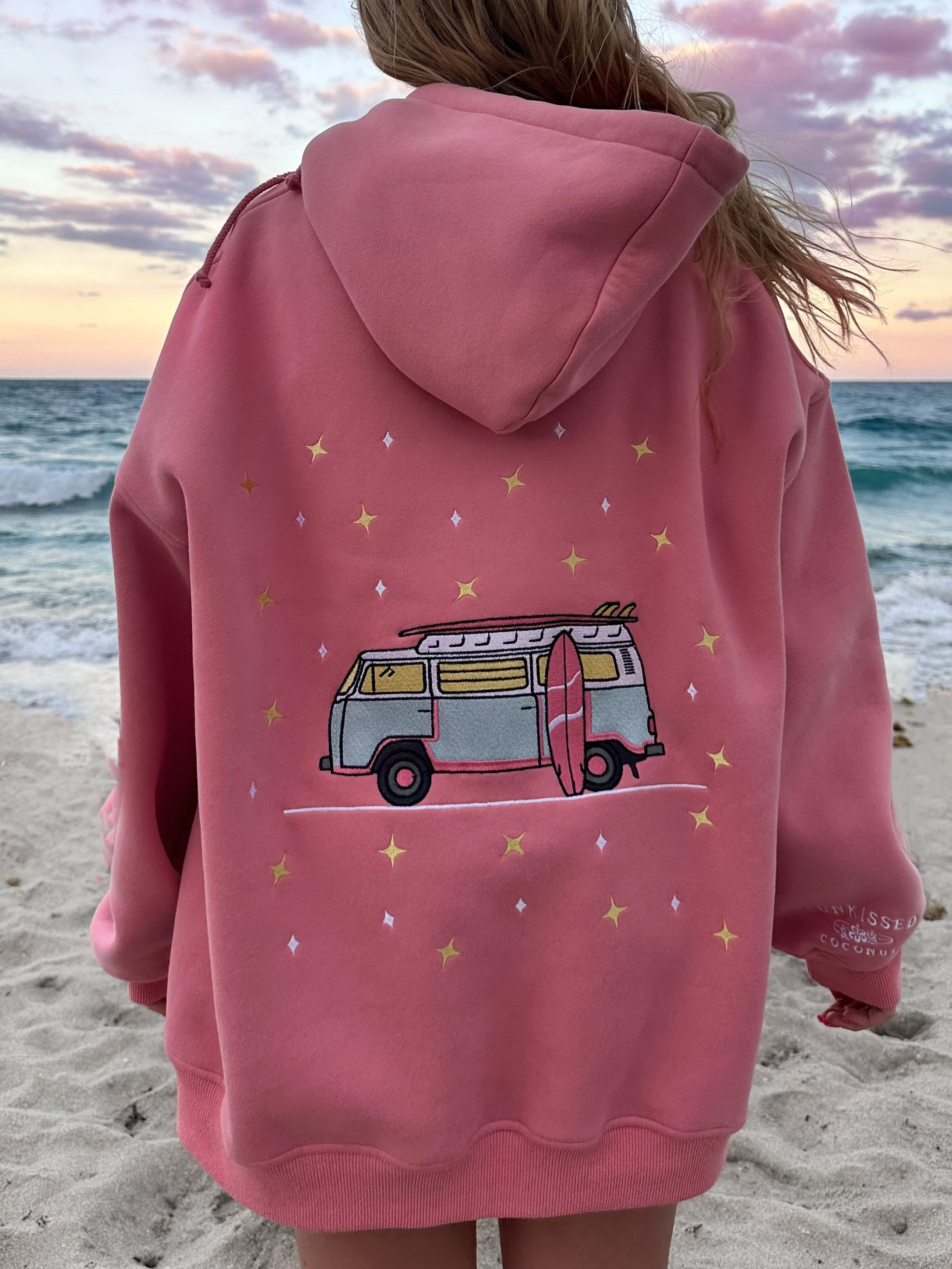 EMBROIDER VAN STAR HOODIE - Sunkissedcoconut
