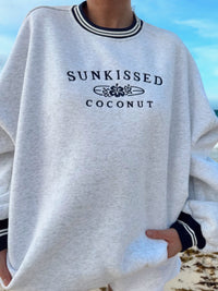 PREPPY CREW SWEATSHIRT - Sunkissedcoconut
