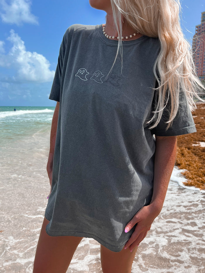 3 Ghost Embroider Tee - Sunkissedcoconut
